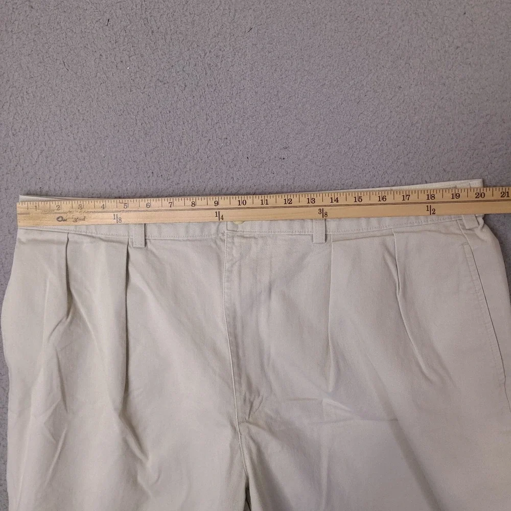 Polo Ralph‎ Lauren Shorts Mens 40 Beige 100% Cotton Pleated Tyler Short Vintage